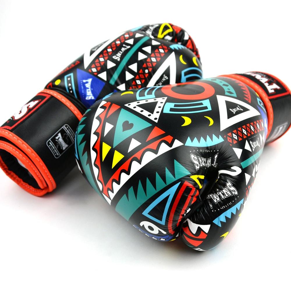 Twins Aztec Boxing Gloves - Orange-Twins