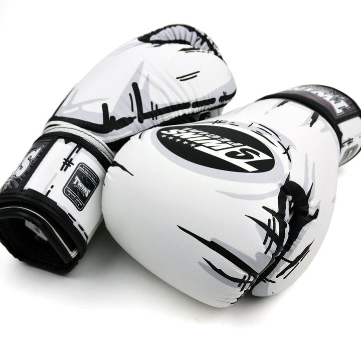 Twins Comic Boxing Gloves - White-Twins