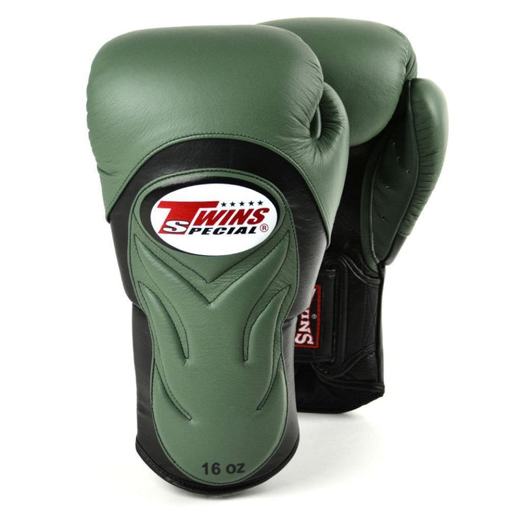 Twins Deluxe Sparring Gloves - Olive Green-Twins