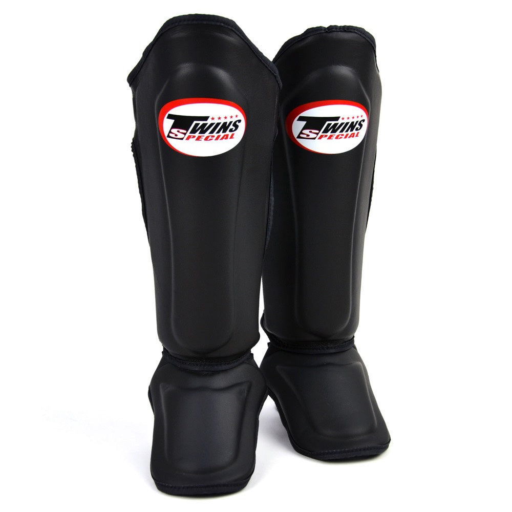 Twins Double Padded Shin Guards - Black-Twins