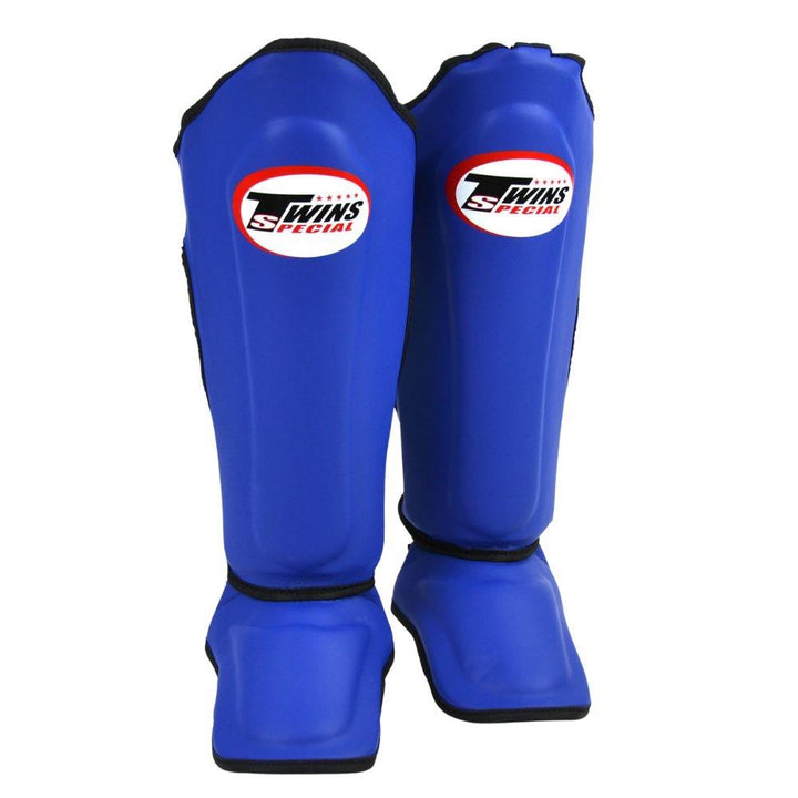 Twins Double Padded Shin Guards - Blue-Twins