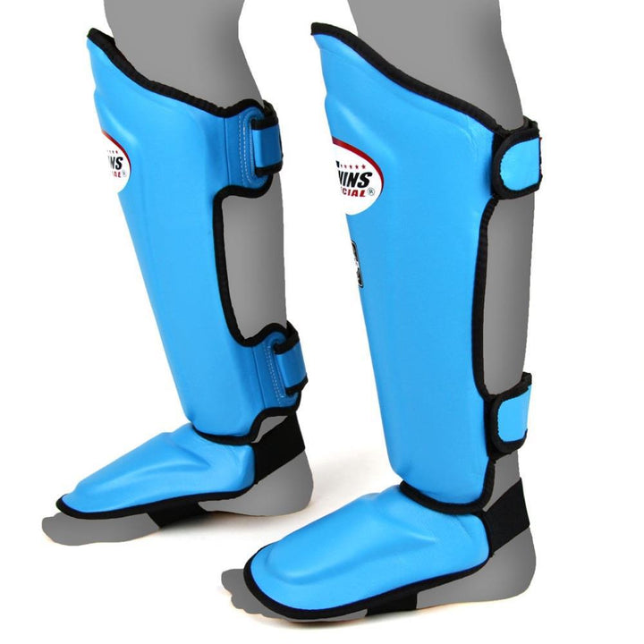 Twins Double Padded Shin Guards - Sky Blue-FEUK