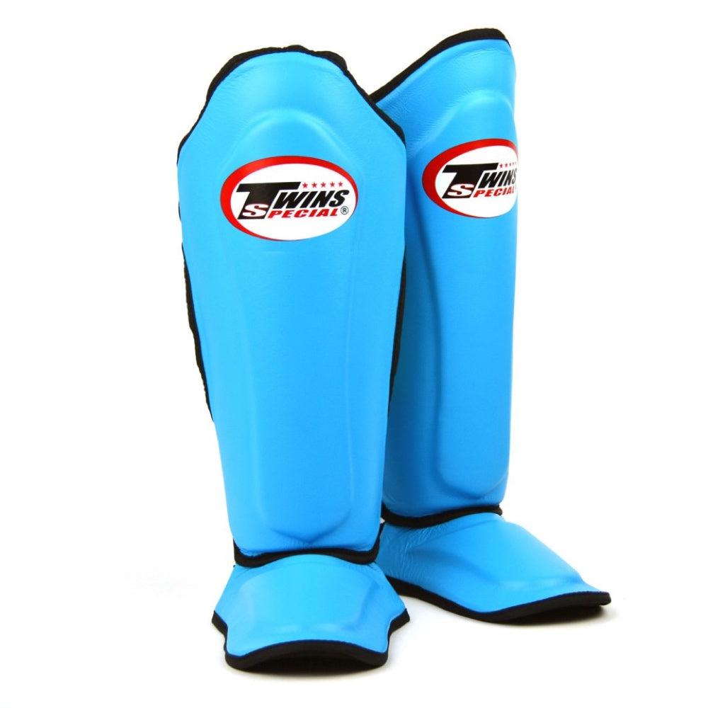 Twins Double Padded Shin Guards - Sky Blue-Twins