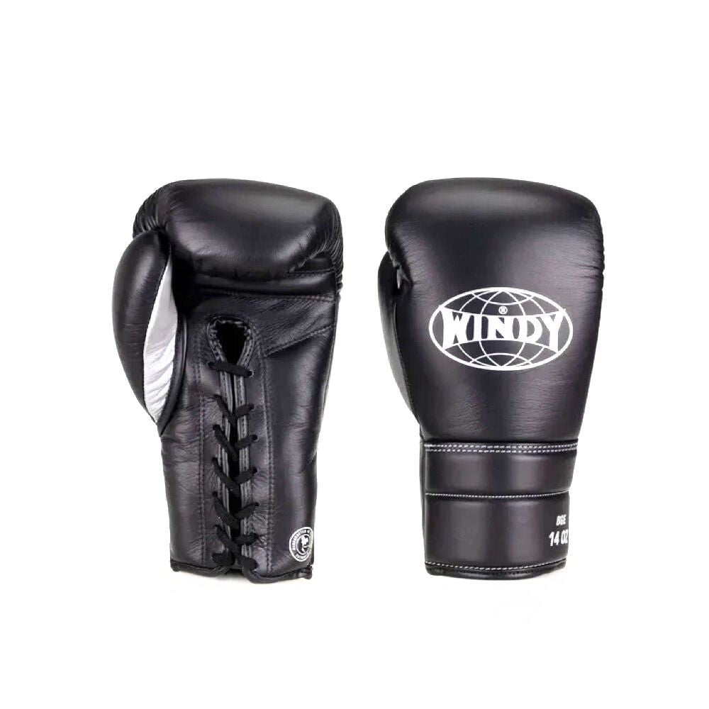 Windy Elite Leather Lace Boxing Gloves-Windy Fightgear