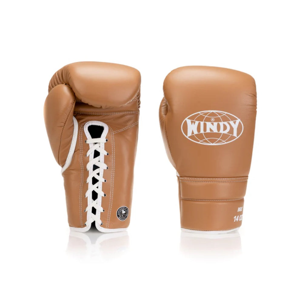 Windy Elite Leather Lace Boxing Gloves-Windy Fightgear