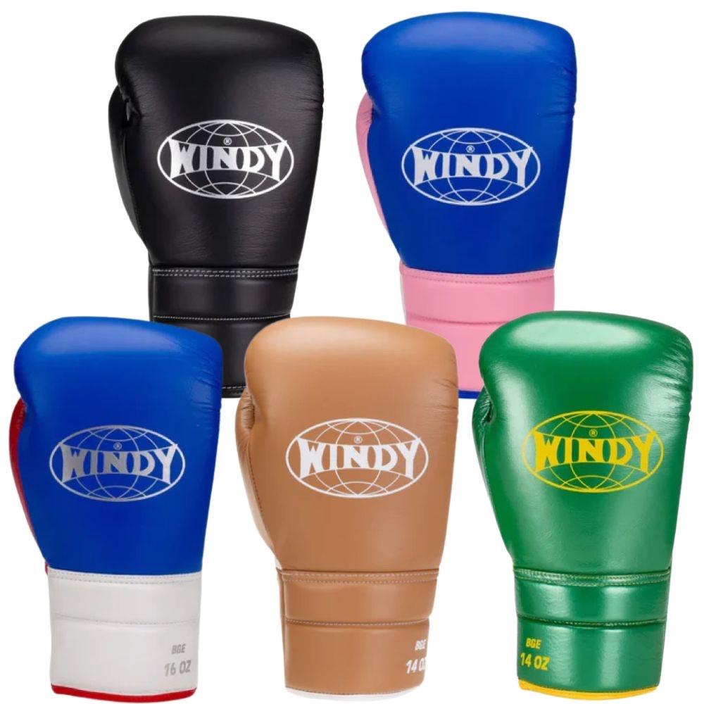 Windy Elite Leather Lace Boxing Gloves-Windy Fightgear